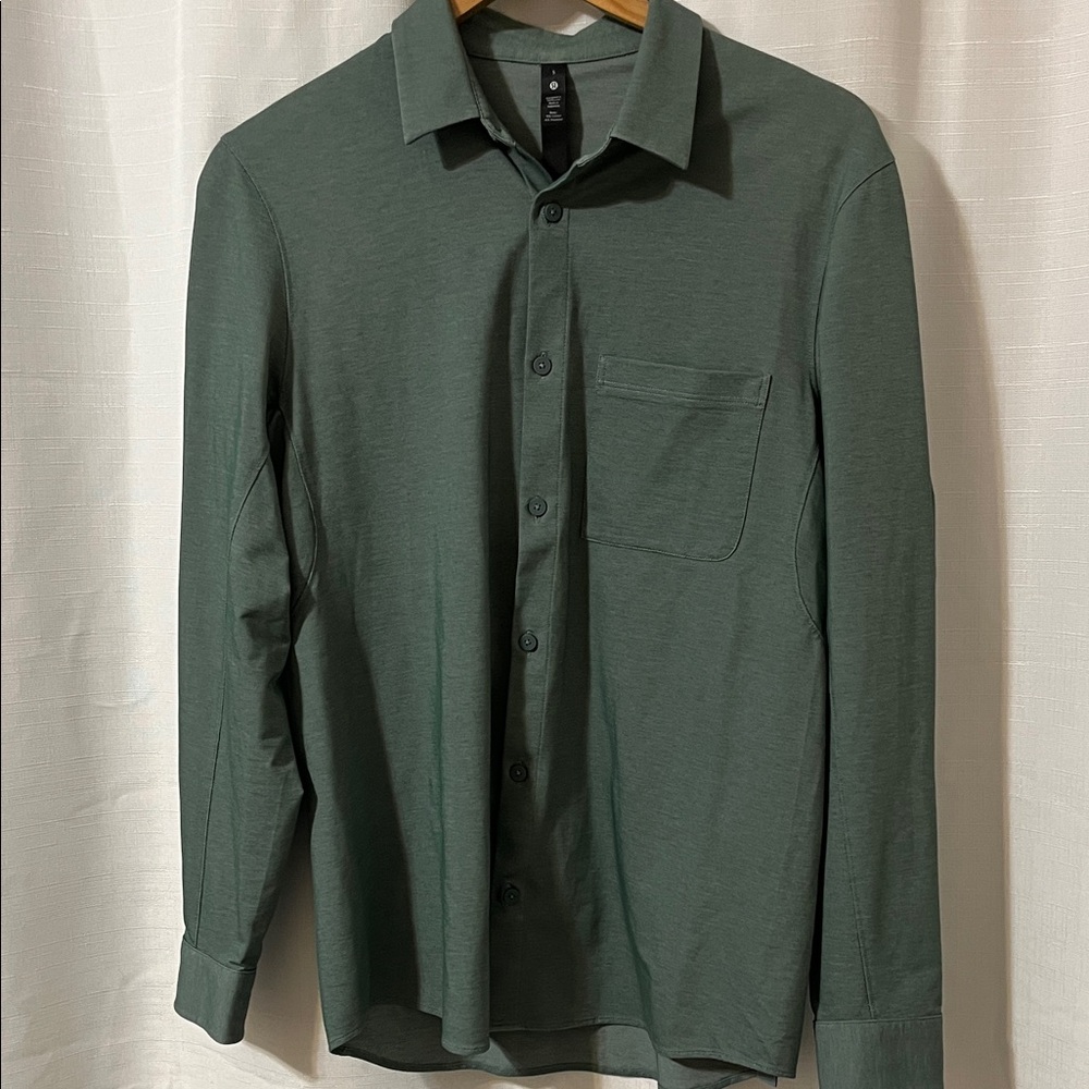 lululemon athletica Forest Green Button Down Shirt